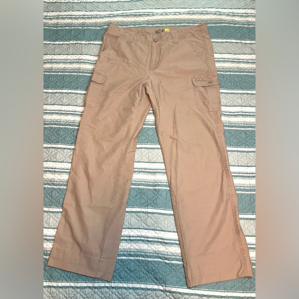 Cabela's Womens Hiking Casual Cargo Pants Size 10 Tan